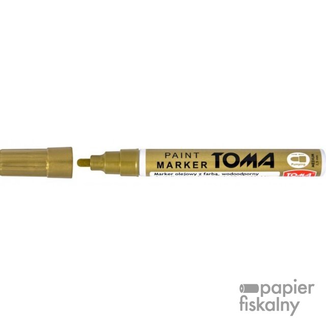 Marker olejowy, fibrowa końcówka 2,5mm, złoty TO-440 Toma