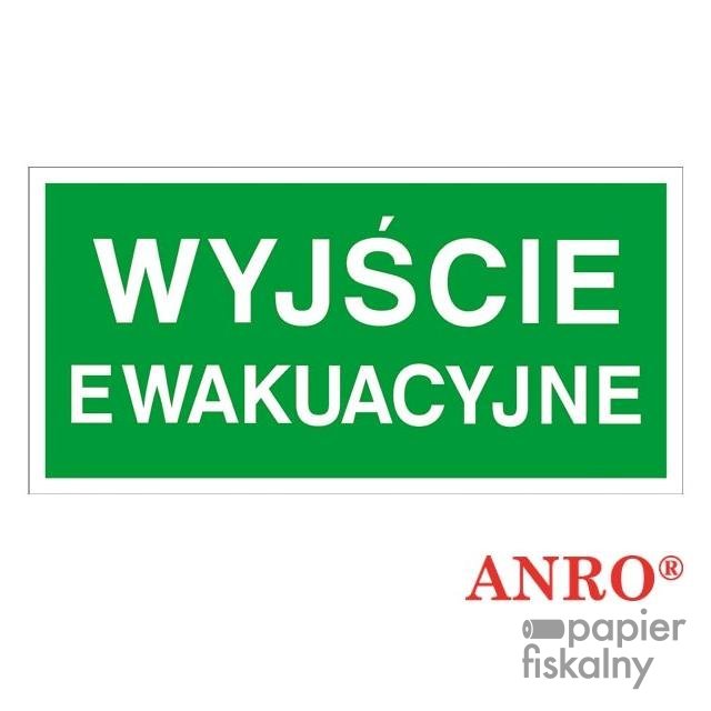 Tabliczka Wyjście Ewakuacyjne 200x400 Z-2e PT ANRO