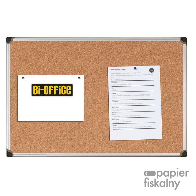 Tablica korkowa BI-OFFICE, 60x45cm, rama aluminiowa
