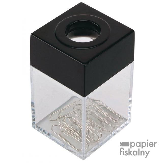 Pojemnik magn. na spinacze Q-CONNECT, mały, transparentny czarny