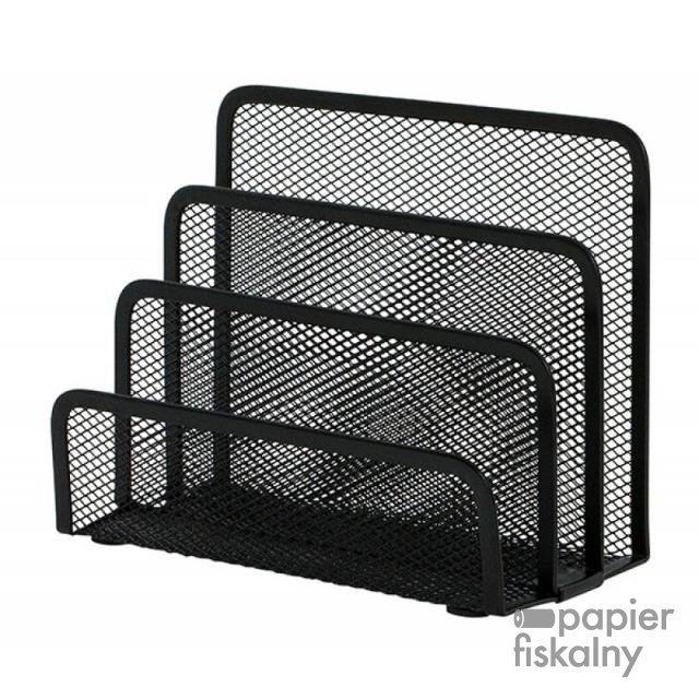 Sorter do korespondencji Q-CONNECT Office Set, metalowy, 3 przegrody, czarny