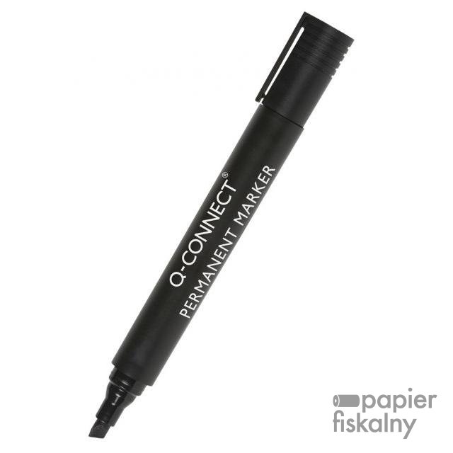 Marker permanentny Q-CONNECT, ścięty, 3-5mm (linia), czarny