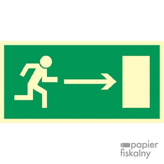 Kierunek do wyjścia drogi ewakuacji prawo Z-4E FS 150x300
