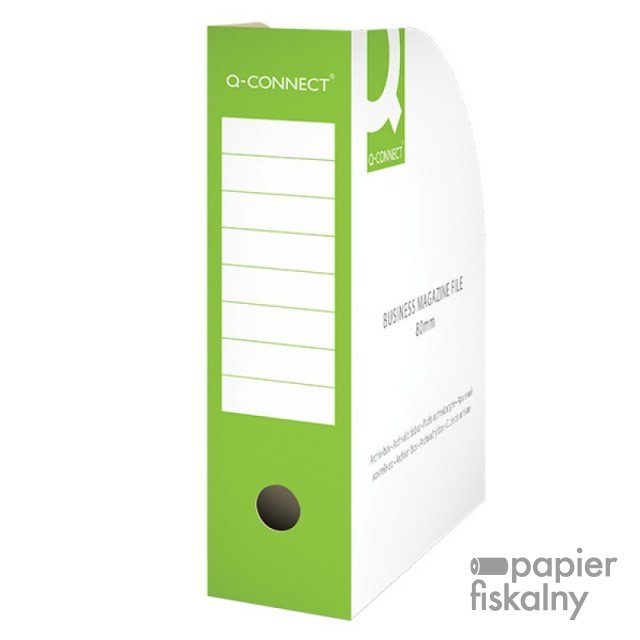 Pojemnik na dokumenty Q-CONNECT, karton, otwarte, A4/80mm, zielone