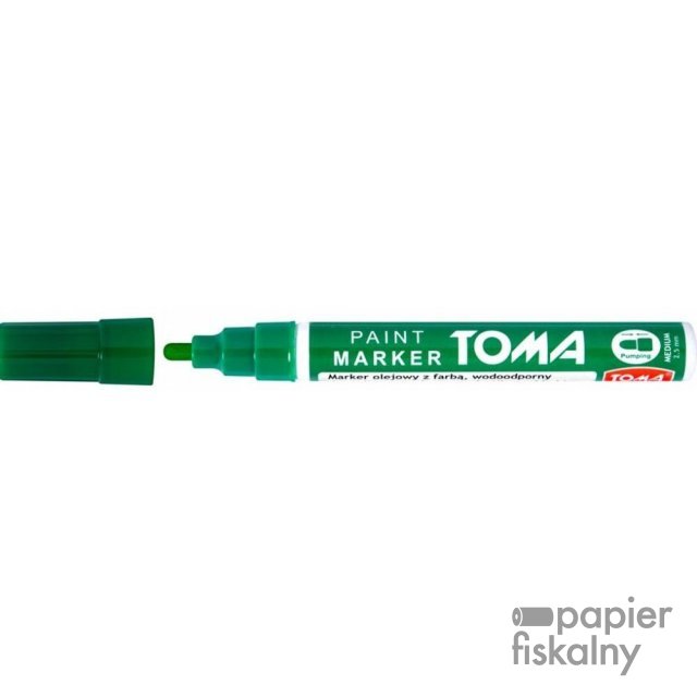 Marker olejowy, fibrowa końcówka 2,5mm, zielony TO-440 Toma