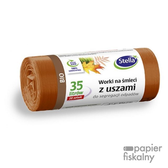 STELLA Worki 35l do segregacji BIO brązowe z uszami LDPE  (20 szt.) 032181