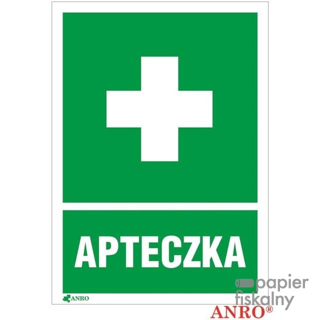 Naklejka APTECZKA PIERWSZEJ POMOCY 100x140 ZZ-8I-1 F ANPRO