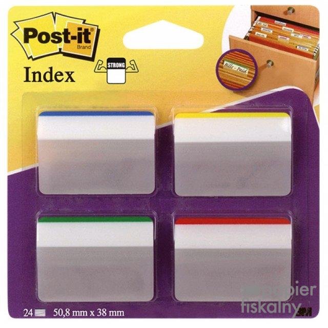 Zakładki indeksujące POST-IT® do archiwizacji (686-A1), PP, wygięte, 50,8x38,1mm, 4x6 kart., mix kolorów