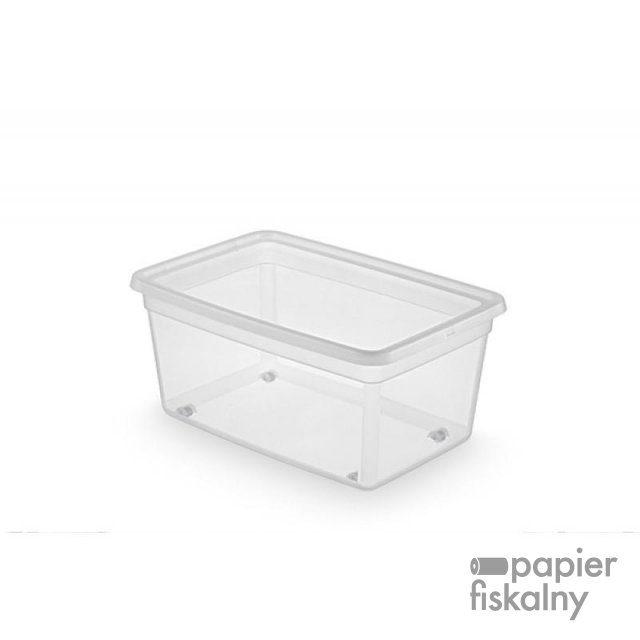 Pojemnik do przechowywania MOXOM Basestore Box, na kółkach, 40l, (580 x 390 x 250mm), transparentny