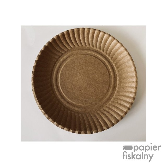 Talerz papierowy 15cm 100 szt. brązowy