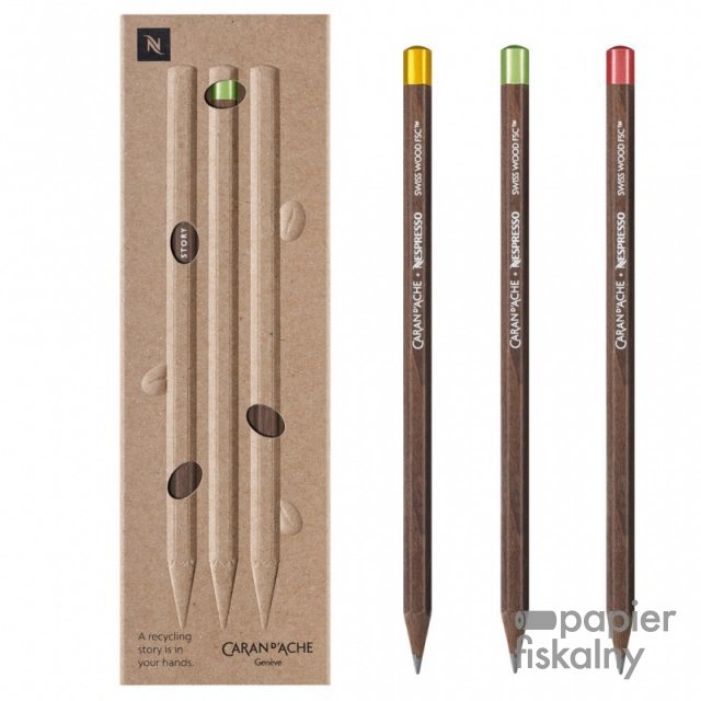 Ołówki Nespresso Swiss Wood 3szt