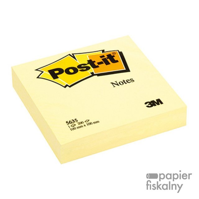 Karteczki samoprzylepne POST-IT® (5635), 100x100mm, 1x200 kart., żółte