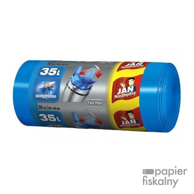 JAN NIEZBĘDNY Worki HD Easy-pack niebieskie wiązane 35l 30 szt. 32331