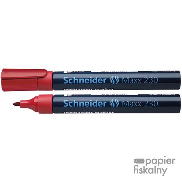 Marker permanentny SCHNEIDER Maxx 230, okrągły, 1-3mm, czerwony