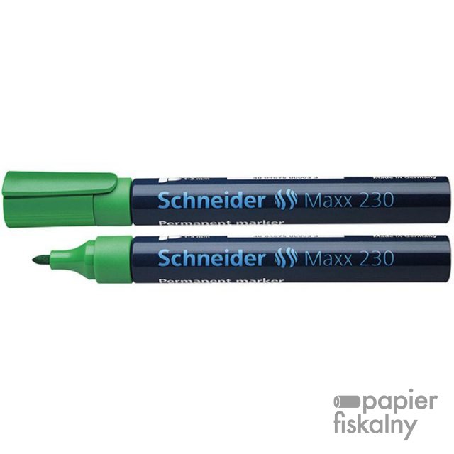 Marker permanentny SCHNEIDER Maxx 230, okrągły, 1-3mm, zielony