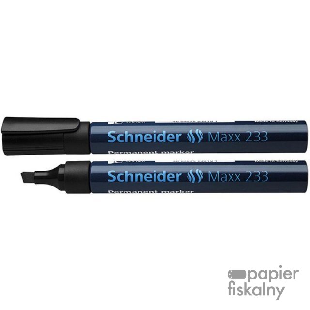 Marker permanentny SCHNEIDER Maxx 233, ścięty, 1-5mm, czarny