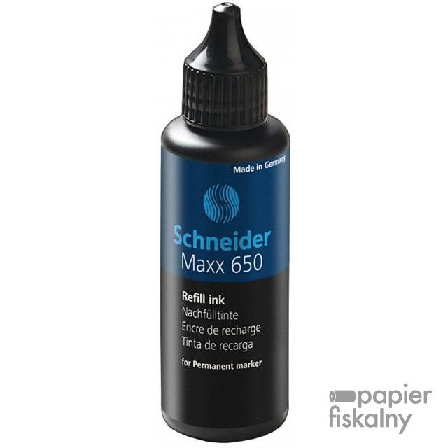 Tusz uzupełniający SCHNEIDER Maxx 650, 50 ml, czarny