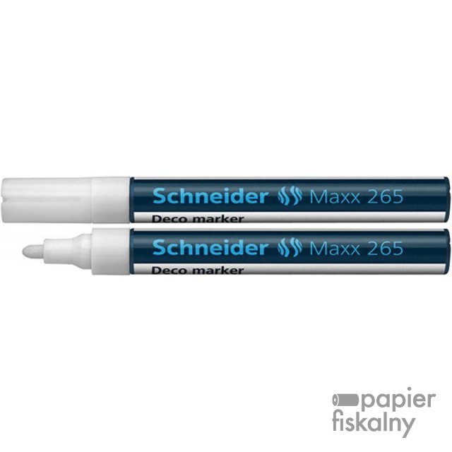 Marker kredowy SCHNEIDER Maxx 265 Deco, okrągły, 2-3mm, biały