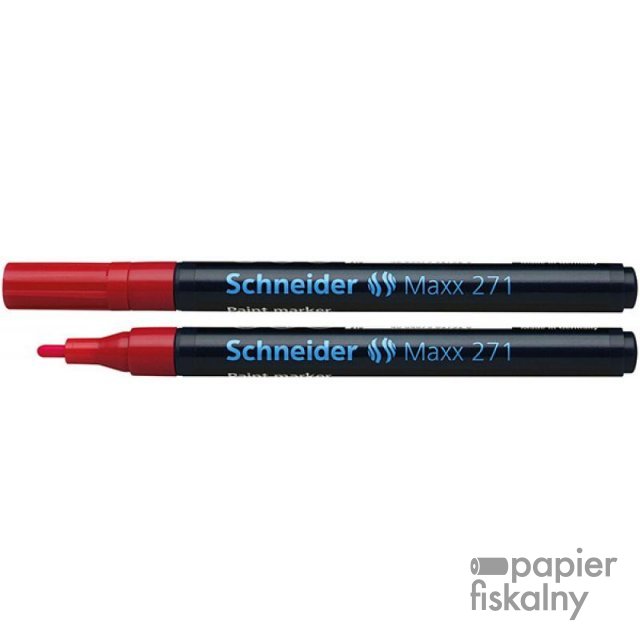 Marker olejowy SCHNEIDER Maxx 271, okrągły, 1-2mm, czerwony
