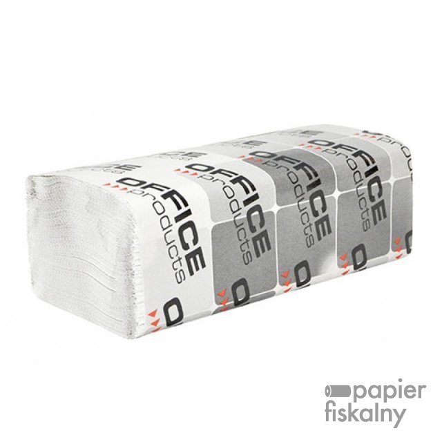 Ręczniki składane ZZ makulaturowe OFFICE PRODUCTS, 1-warstwowe, 4000 listków, 20szt., białe