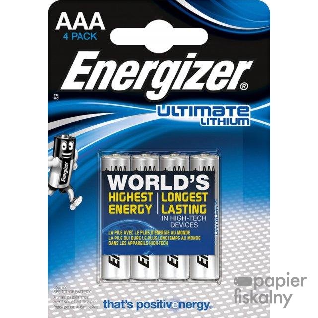 Bateria ENERGIZER Ultimate Lithium, AAA, L92, 1,5V, 4szt.