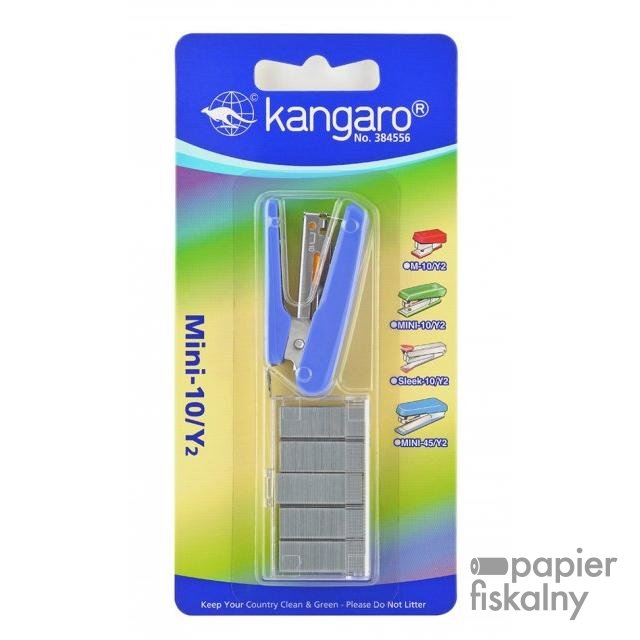 Zszywacz KANGARO Mini-10/Y2+zszywki, zszywa do 10 kartek, blister, błekitny