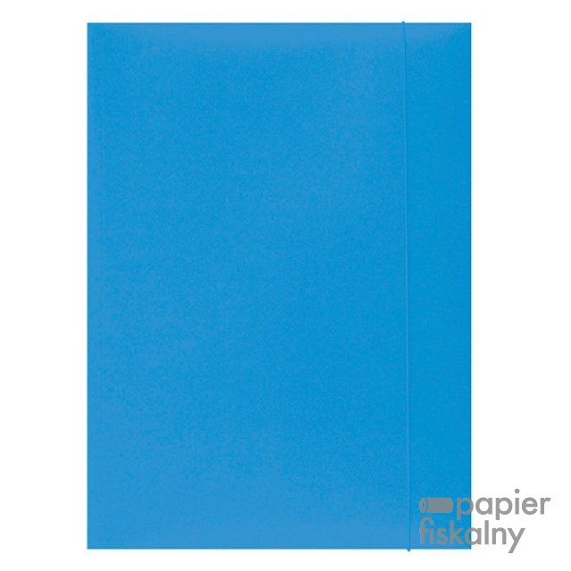 Teczka z gumką OFFICE PRODUCTS, karton, A4, 300gsm, 3-skrz., jasnoniebieska