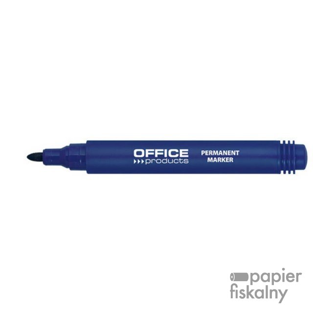 Marker permanentny OFFICE PRODUCTS, okrągły, 1-3mm (linia), niebieski
