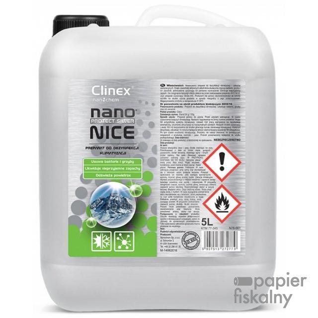Preparat do dezynfekcji układów klimatyzacji i wentylacji CLINEX Nano Protect Silver Nice 5L