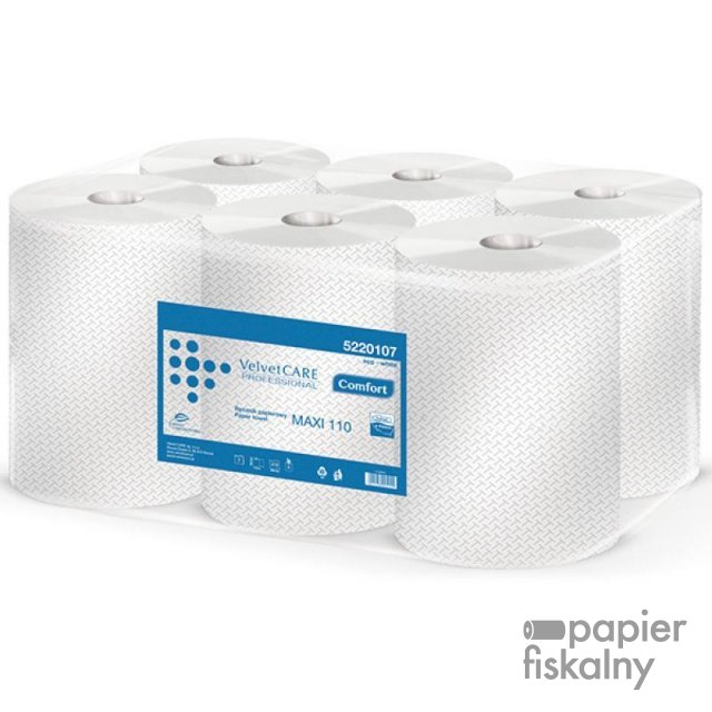 Ręczniki w roli celulozowe VELVET Professional Maxi, 2-warstwowe, 478 listków, 6szt., białe