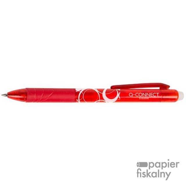 Długopis automatyczny Q-CONNECT , 1,0mm, wymazywalny, czerwony