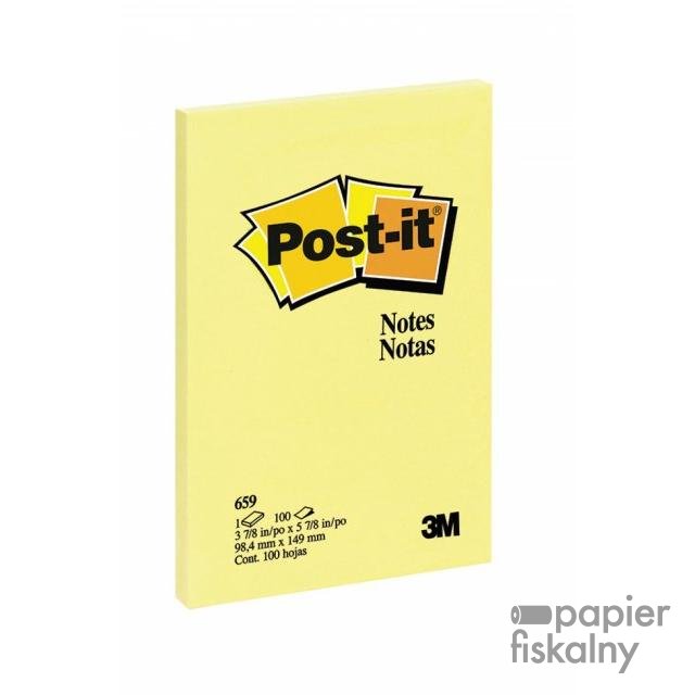 Karteczki samoprzylepne POST-IT® (659), 152x102mm, 1x100 kart., żółte
