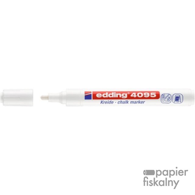 Marker kredowy e-4095 EDDING, 2-3mm, biały