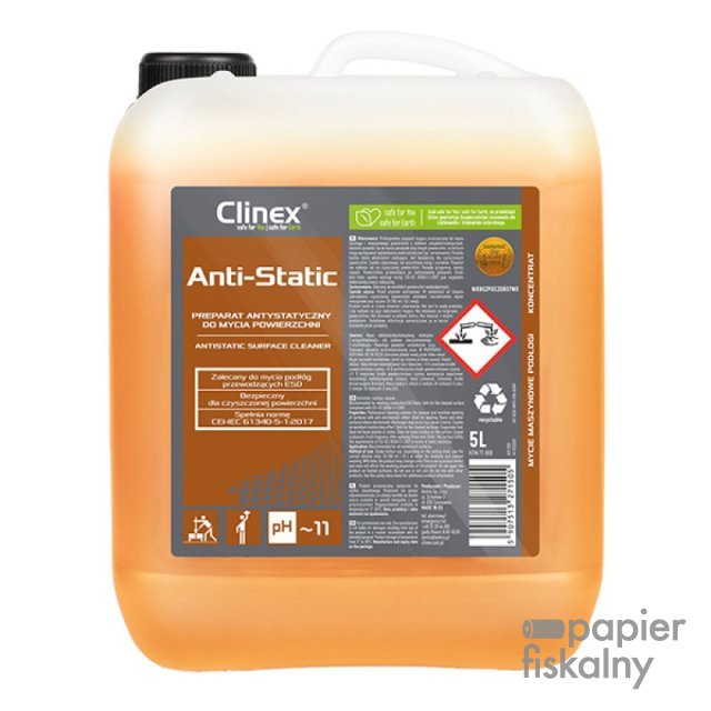 Preparat antystatyczny do mycia powierzchni CLINEX, Anty-Static, 5l