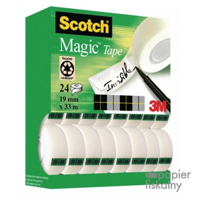 Taśma biurowa SCOTCH® Magic™ (8-1933R24TPR), matowa, 19mm, 33m, 24szt.