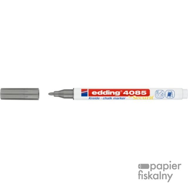 Marker kredowy e-4085 EDDING, 1-2 mm, srebrny