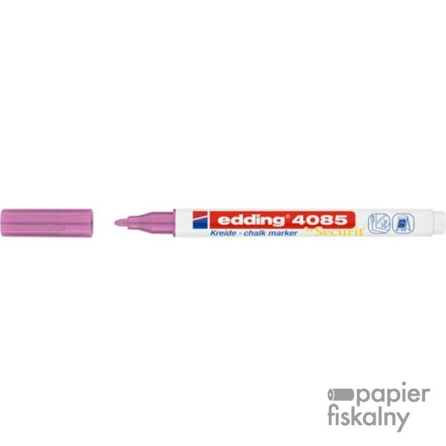 Marker kredowy e-4085 EDDING, 1-2 mm, metaliczny różowy