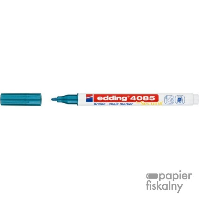 Marker kredowy e-4085 EDDING, 1-2 mm, metaliczny niebieski