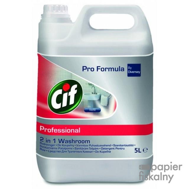 Preparat CIF Diversey 2w1, do mycia sanitariatów i łazienek, 5l