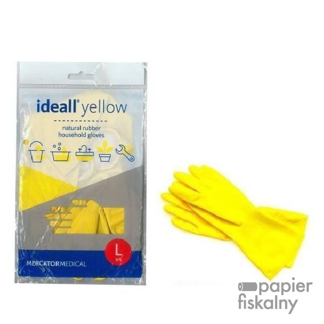 Rękawiczki gumowe Ideall Yellow roz L 1para