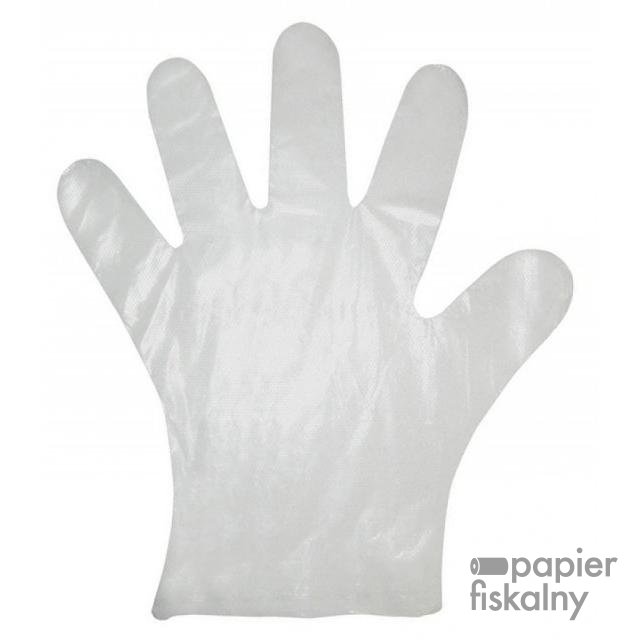 Rękawiczki ochronne, foliowe, HDPE, 100szt., transparentne