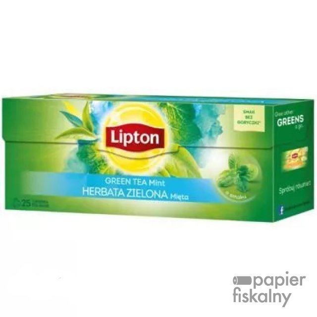 Herbata LIPTON Green Tea, 25 torebek, miętowa