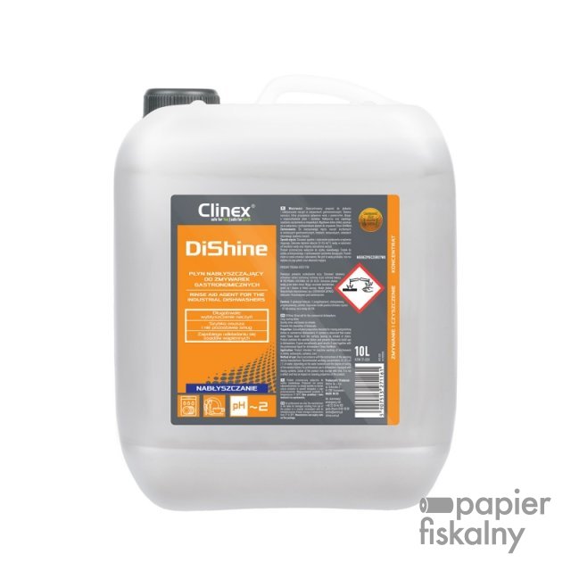 Płyn nabłyszczający CLINEX Dishine, do zmywarek gastronomicznych, 10l