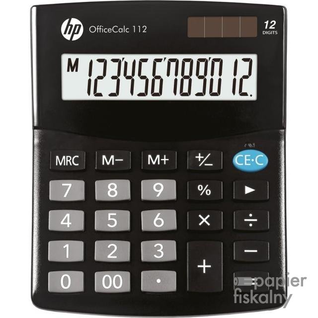 Kalkulator biurowy HP-OC 112/INT BX, 12-cyfr. wyświetlacz, 125x101x33mm, czarny