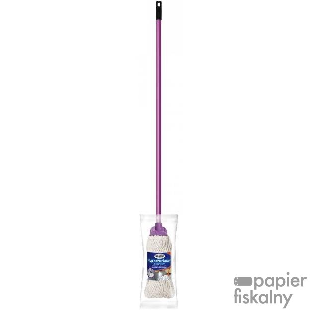Mop GROSIK, sznurkowy z trzonkiem, 1 szt., mix kolorów