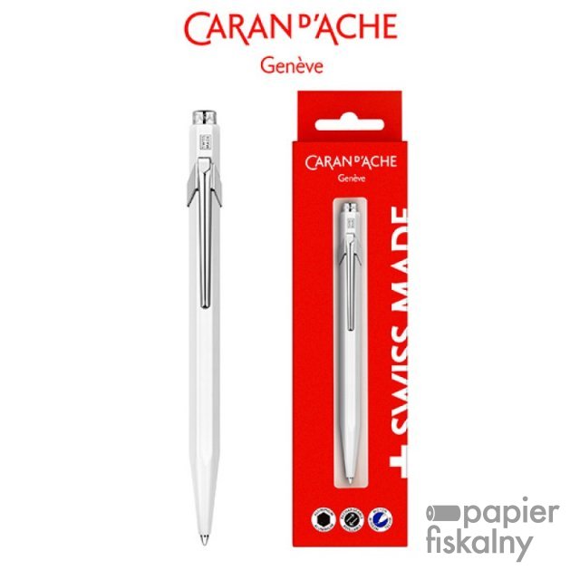 Długopis CARAN D’ACHE 849 Gift Box White, biały