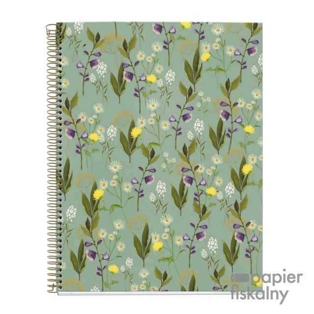 Kołozeszyt MIQUELRIUS NB-4, A4, w kratkę, 120 kart., 70g, green garden