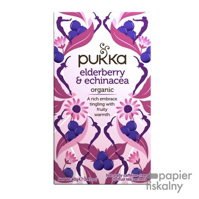 Herbata PUKKA Czarny Bez i Echinacea, 20 kopert