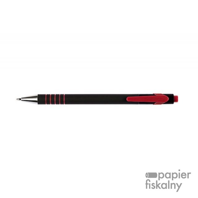 Długopis automatyczny Q-CONNECT LAMBDA, 0,7mm, czerwony
