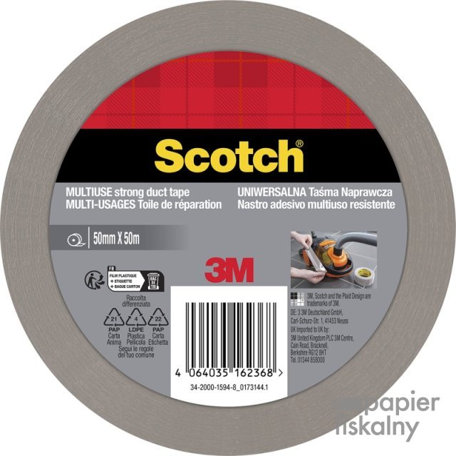 Taśma naprawcza SCOTCH, 50mm, 50m, 1 rolka, srebrna